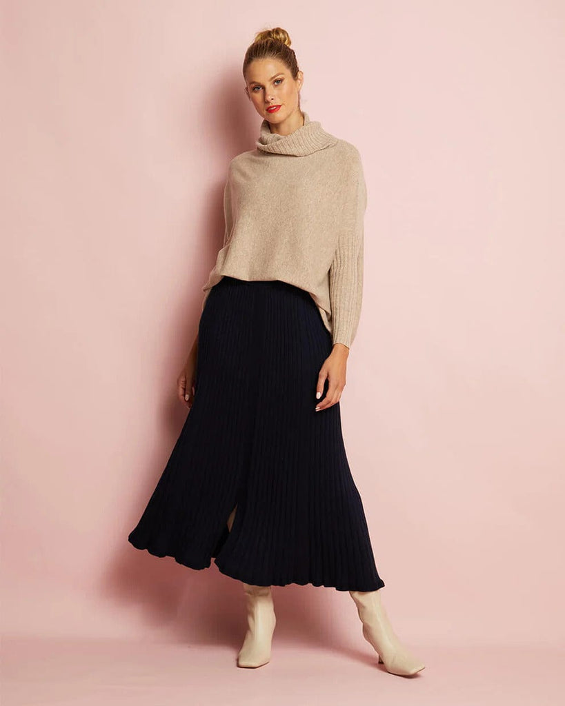 Rebecca Knit Skirt | Navy - Arlington Milne - Coco Blue