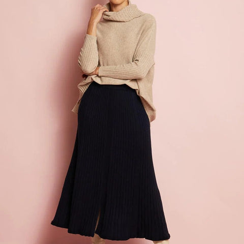 Rebecca Knit Skirt | Navy - Arlington Milne - Coco Blue