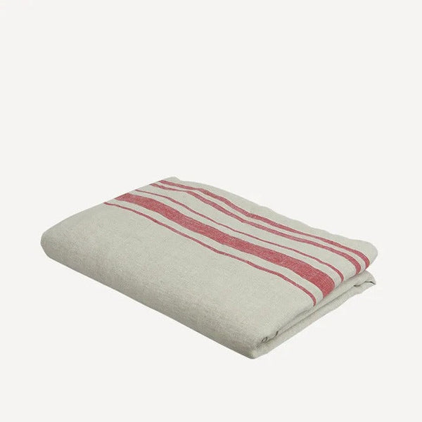 Red Stripe Linen Tablecloth | 280x150cm - Coco Blue - Coco Blue