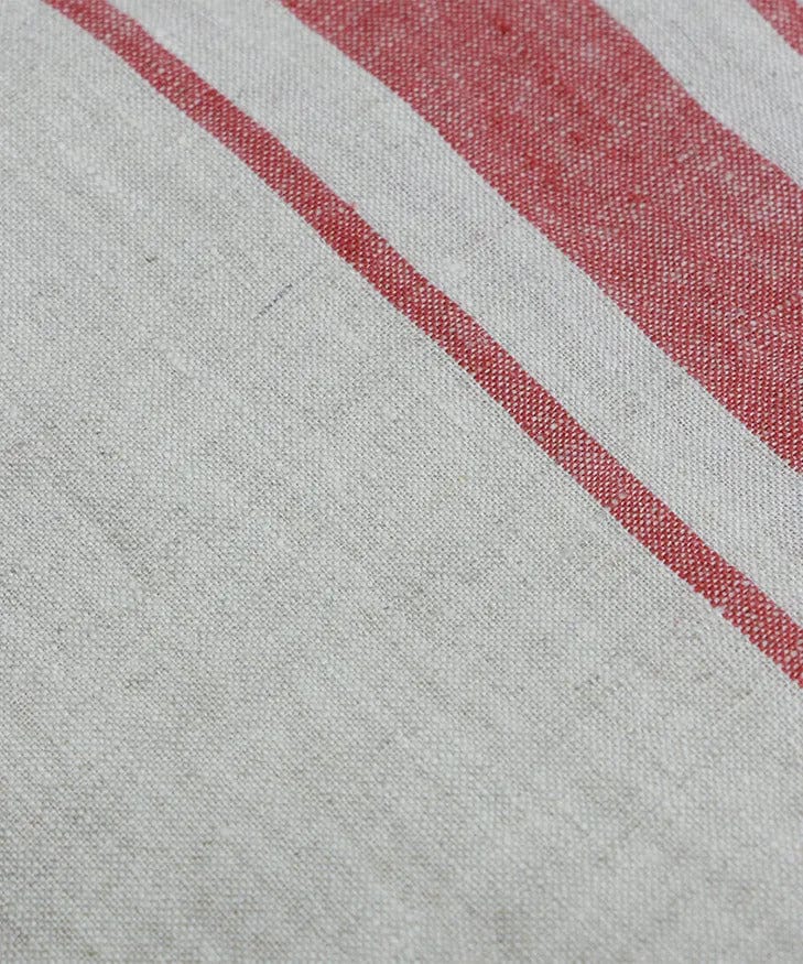 Red Stripe Linen Tablecloth | 280x150cm - Coco Blue - Coco Blue