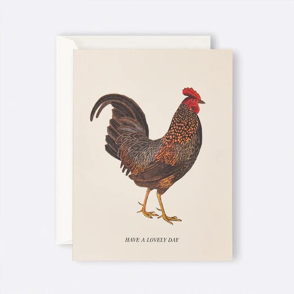Rooster Have a Lovely Day Card - Father Rabbit - Coco Blue