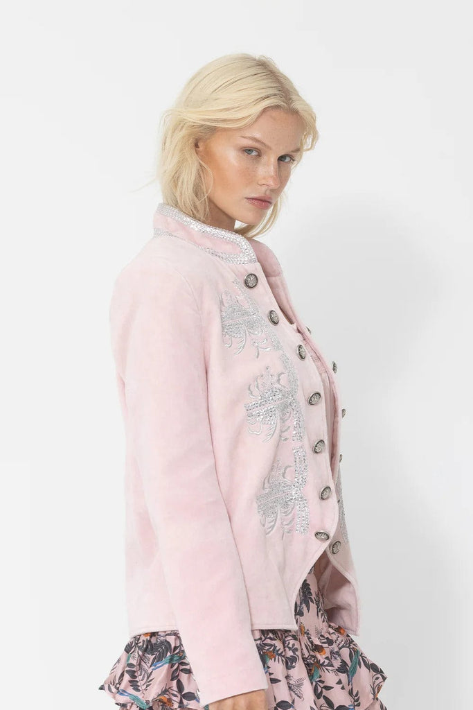 Royale Velvet Jacket | Ice Pink - JOEY THE LABEL - Coco Blue