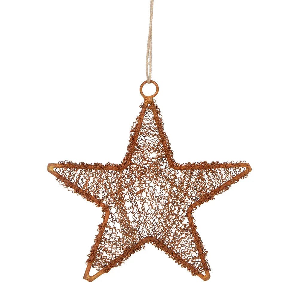 Rusty Star Hanging Christmas Ornament - Coco Blue - Coco Blue