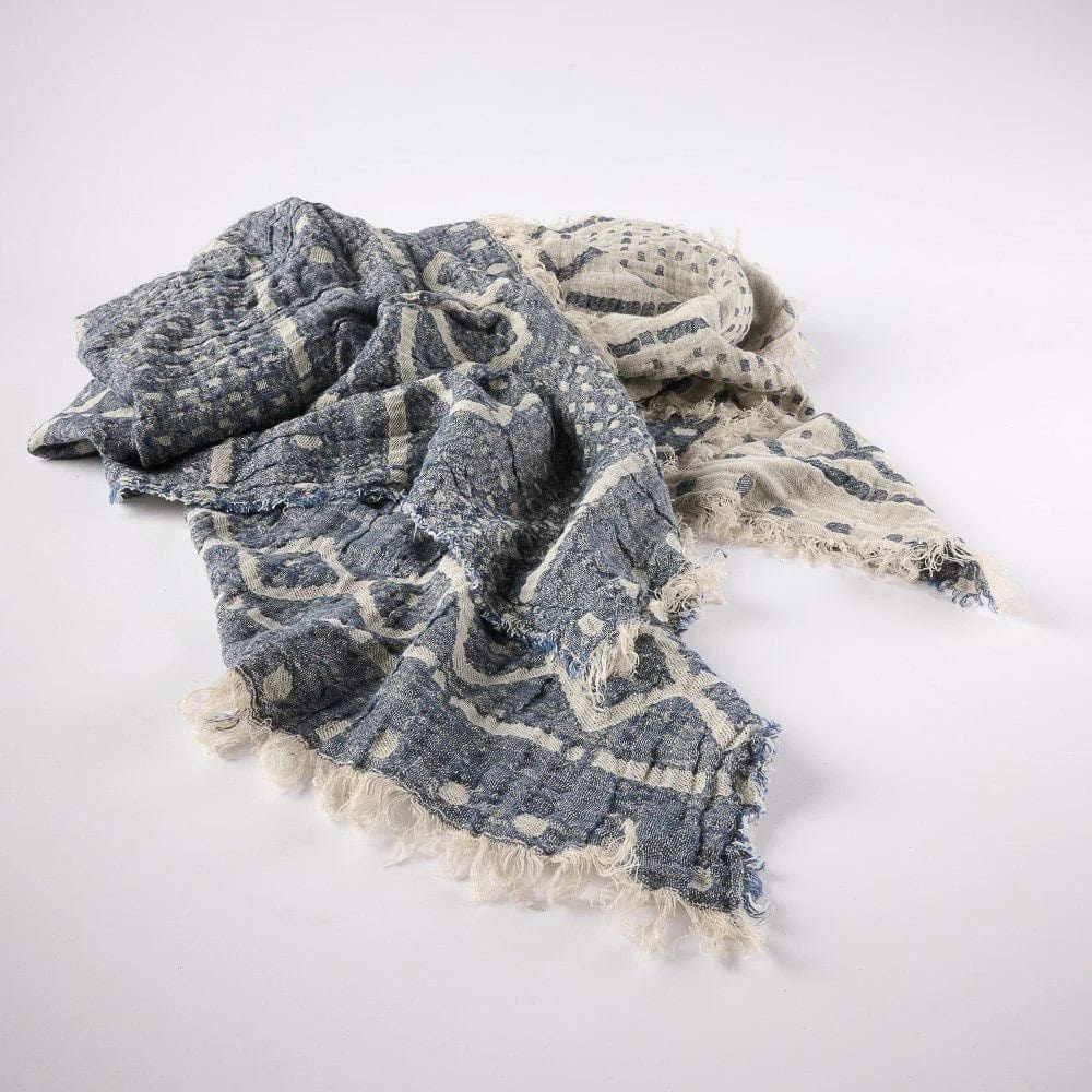 Senza Throw | Soft Ink & Navy - Eadie - Coco Blue