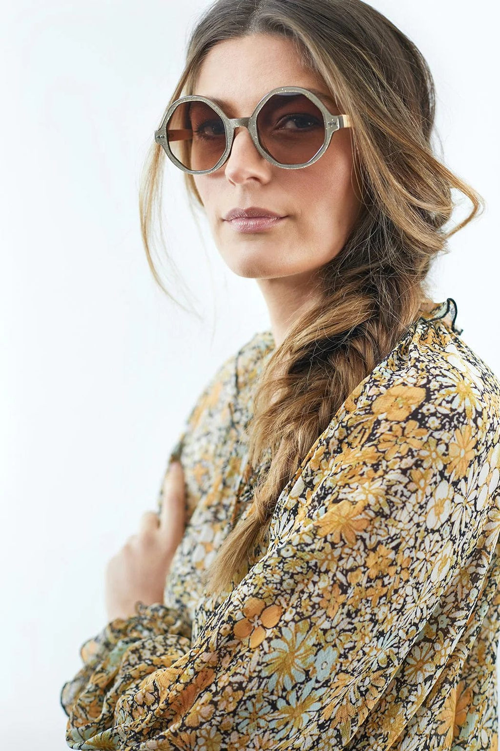 Sunglasses | Shine | Gold Shimmer - Sticks & Sparrow - Coco Blue