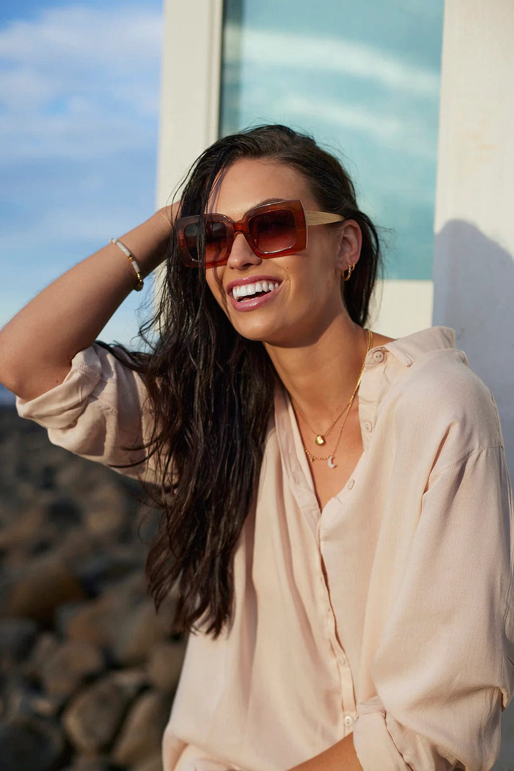 Sunglasses | Tide | Crystal Clay - Sticks & Sparrow - Coco Blue