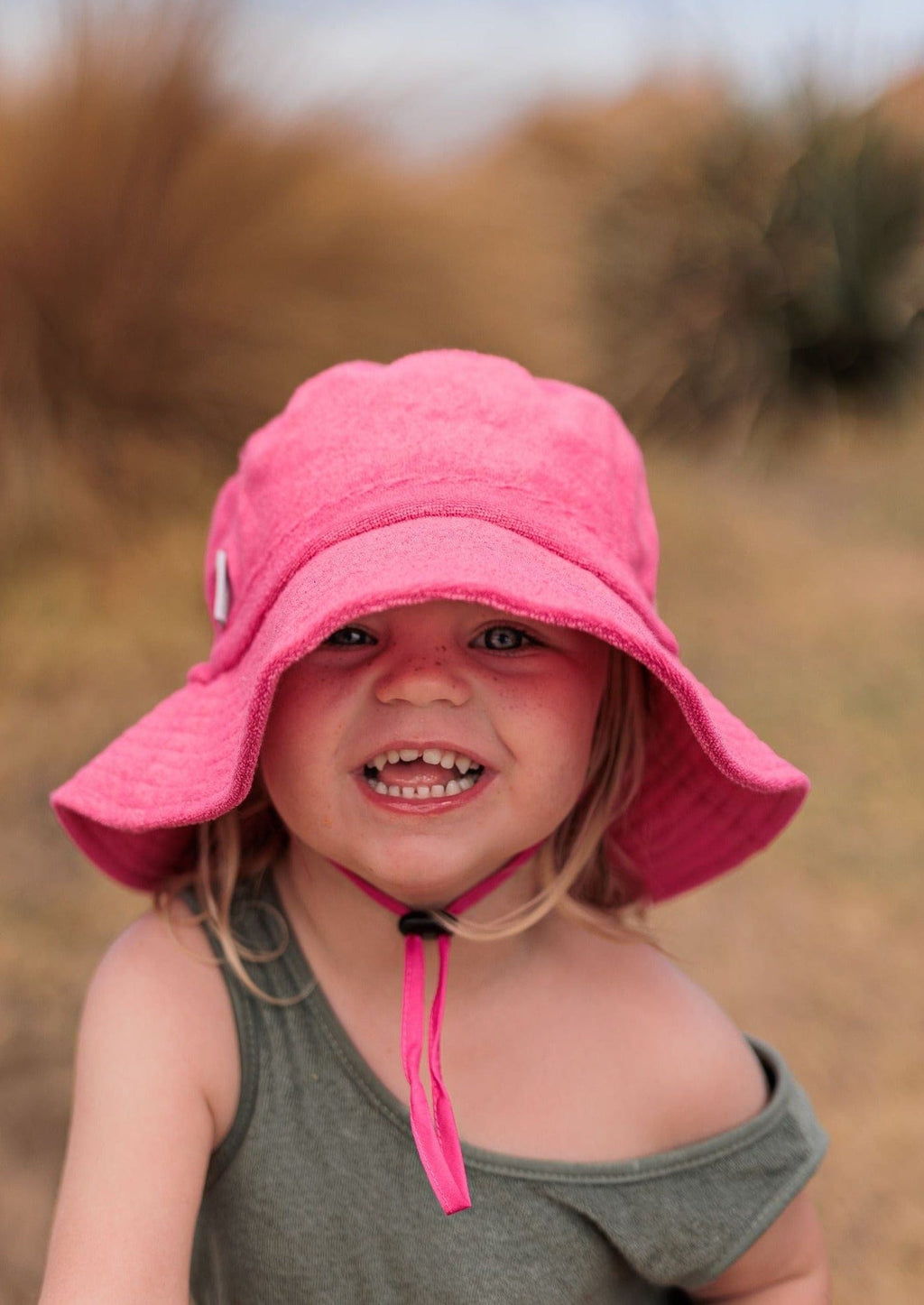 Terry Towelling Bucket Hat | Pink - Acorn Kids - Coco Blue