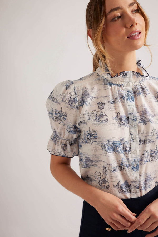 Verona Shirt | Navy - Alessandra - Coco Blue