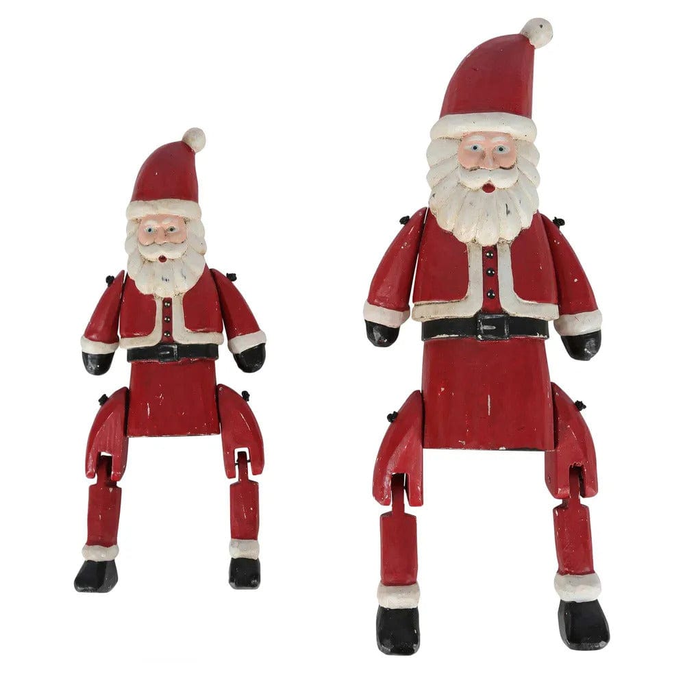 Vintage Wooden Santa Puppet | 2 Sizes - Coco Blue - Coco Blue