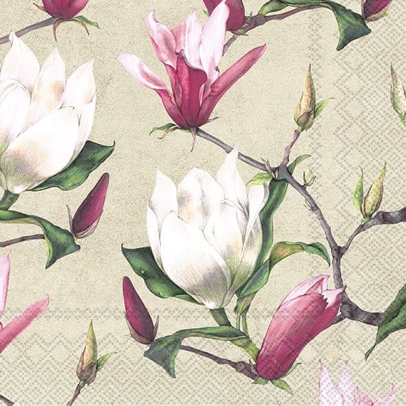 Wake Up In Spring Floral Napkins - IHR - Coco Blue