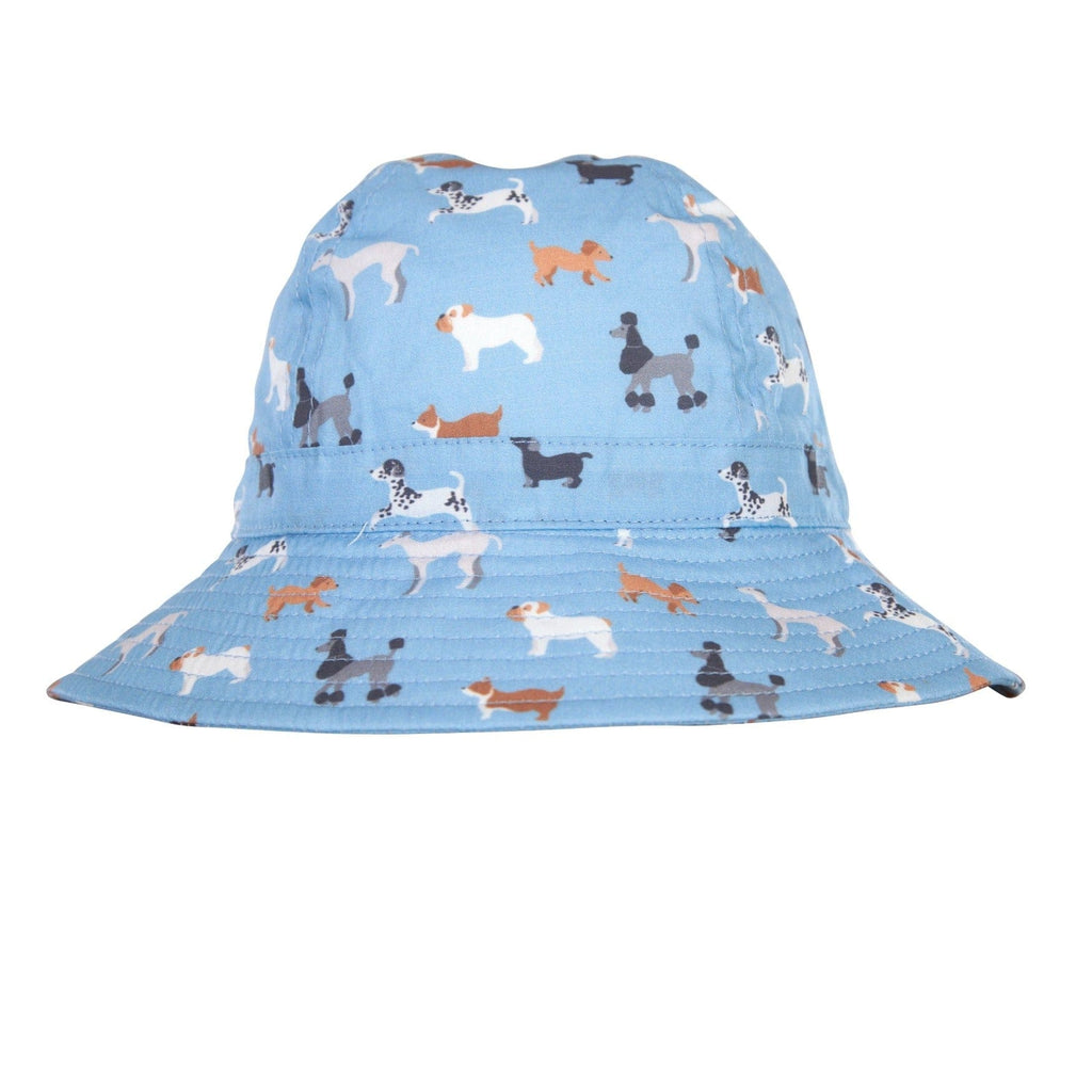 Wide Brim Infant Hat | Central Park Doggies - Acorn Kids - Coco Blue