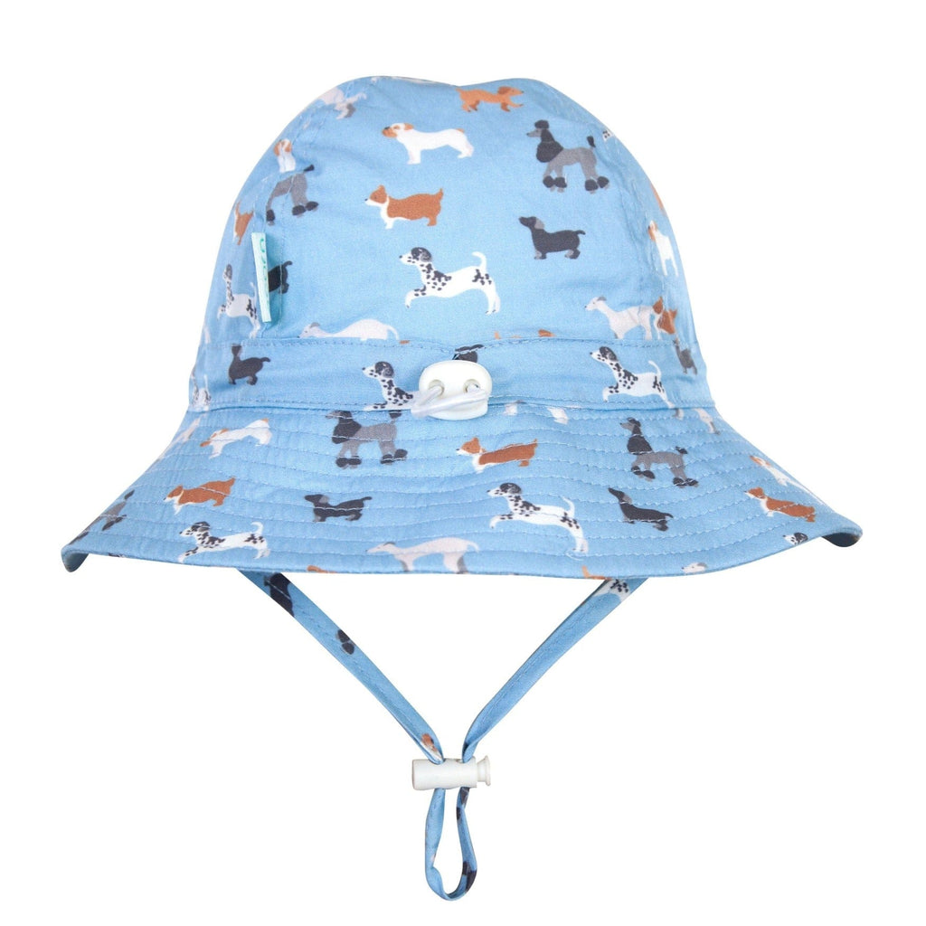 Wide Brim Infant Hat | Central Park Doggies - Acorn Kids - Coco Blue