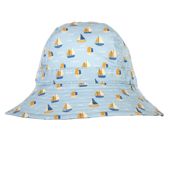 Wide Brim Infant Hat | Sail The Bay - Acorn Kids - Coco Blue