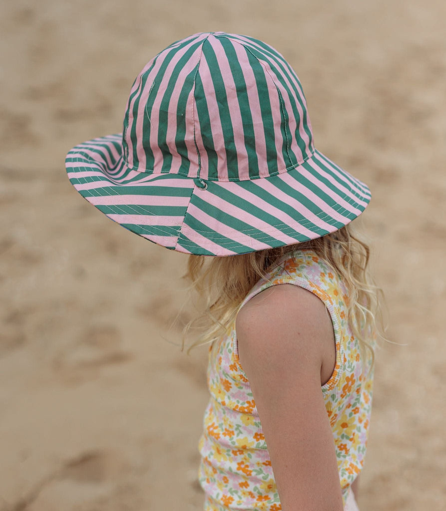 Wide Brim Reversible Sunhat | Full Bloom - Coco Blue - Coco Blue