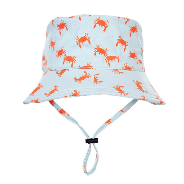Wide Brim Swim Bucket Hat | Crab - Acorn Kids - Coco Blue