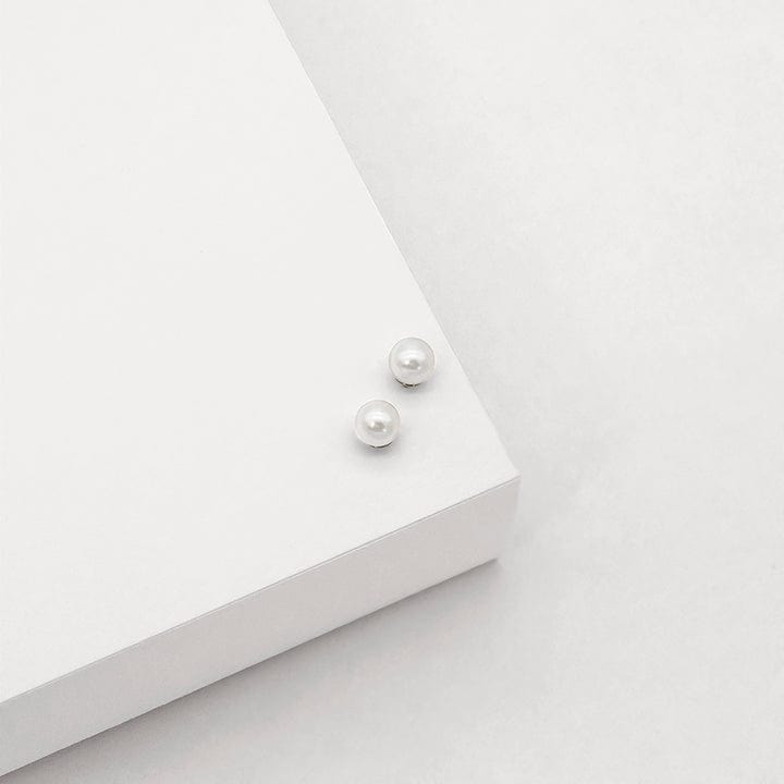 6mm Pearl Studs - Linda Tahija - Coco Blue