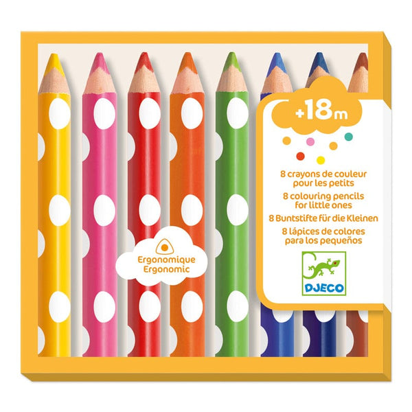 8 Little Ones Colour Pencils - Coco Blue - Coco Blue