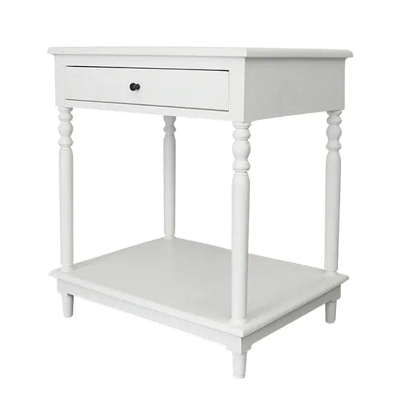 Alba Bedside Table White - French Country Collections - Coco Blue