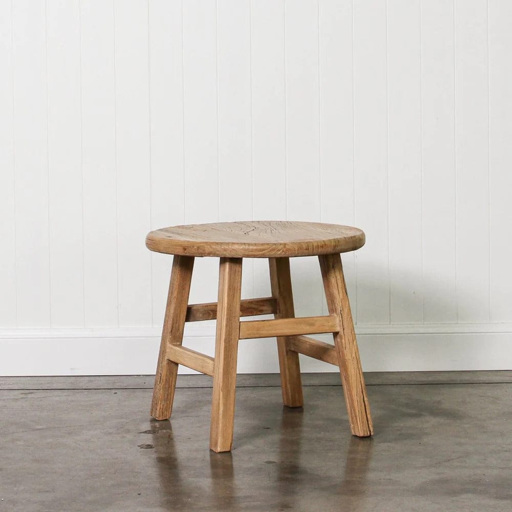 Antique Chinese Stool - Indigo Love Collectors - Coco Blue