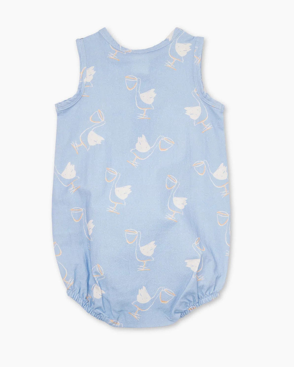 Banjo Romper | Pelican Party - Walnut - Coco Blue