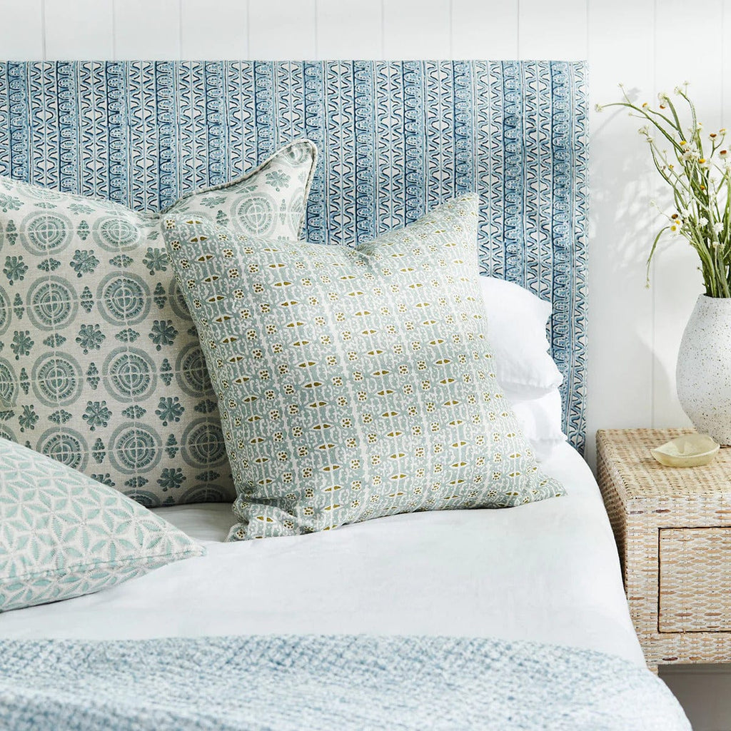 Capri Moss Celadon Cushion | 50x50 - Walter G - Coco Blue