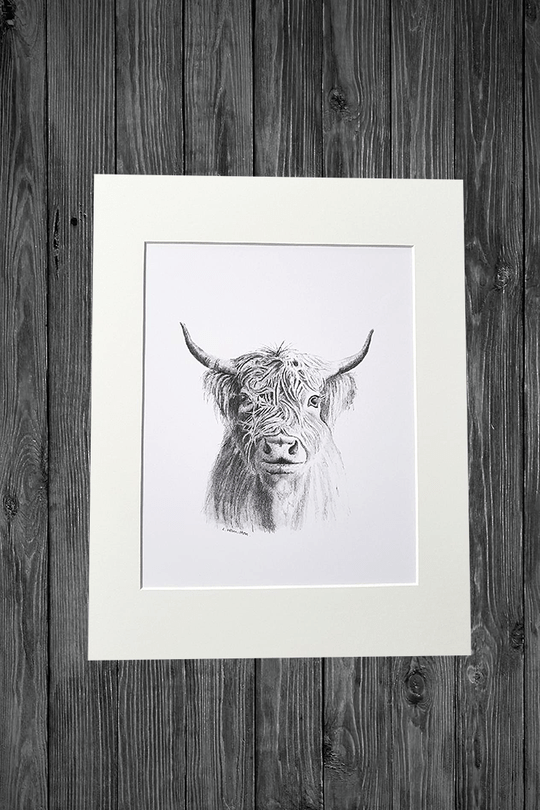 Cathy Hamilton Pencil Sketch Prints - Cathy Hamilton - Coco Blue