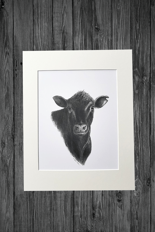Cathy Hamilton Pencil Sketch Prints - Cathy Hamilton - Coco Blue