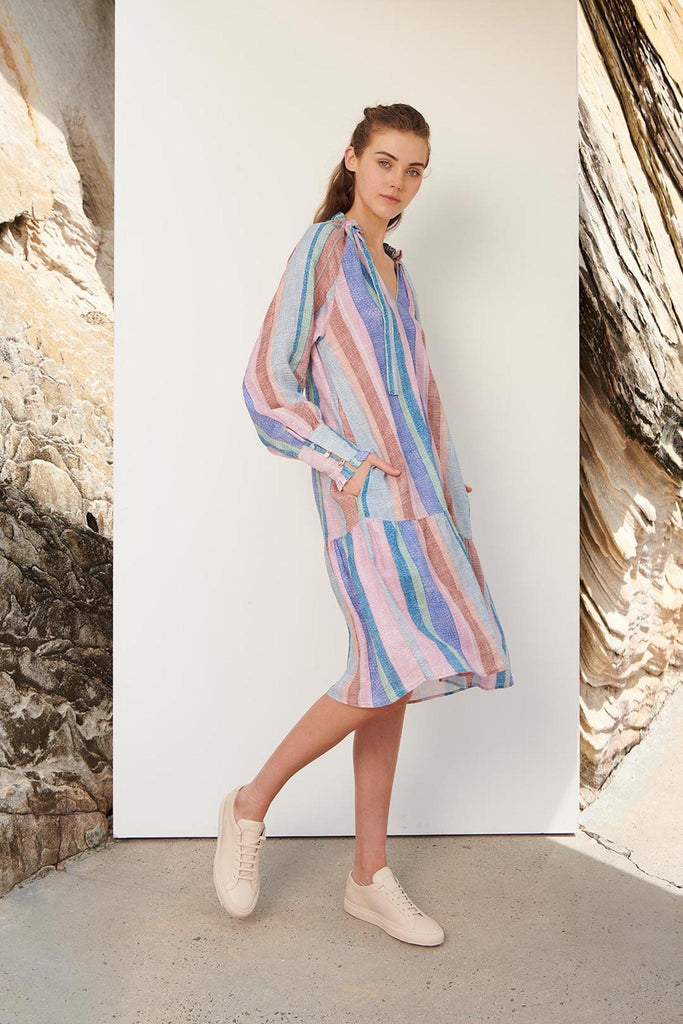 Cecile Shoreline Hemp Dress - The Dreamer Label - Coco Blue
