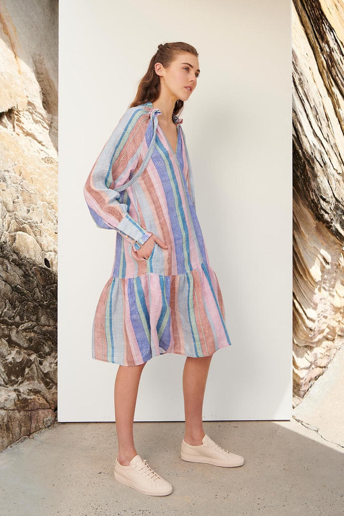 Cecile Shoreline Hemp Dress - The Dreamer Label - Coco Blue