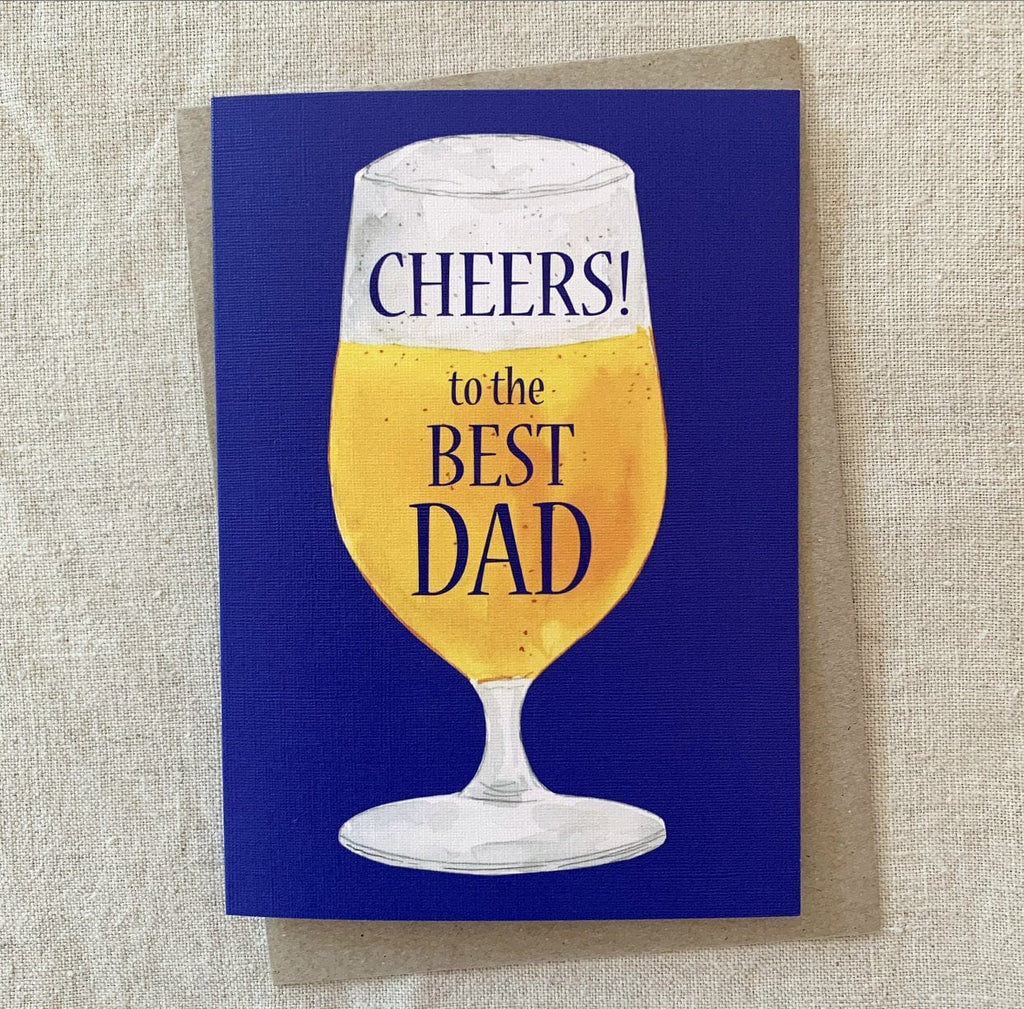 Cheers To The Best Dad Card - Pink Paddock Store - Coco Blue