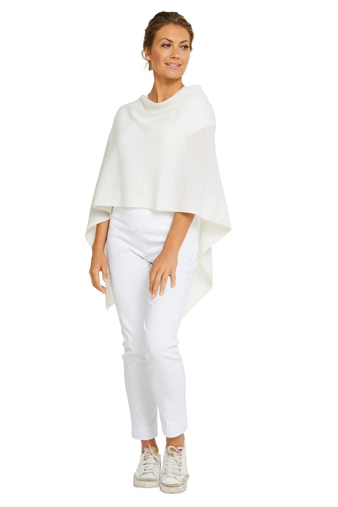 Classic Cashmere Topper | White - Esperance & Co - Coco Blue