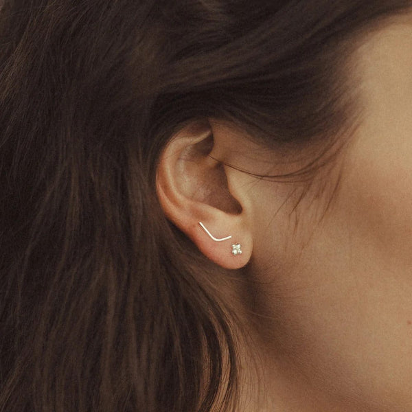 Cluster Stud Earrings | Gold - Linda Tahija - Coco Blue