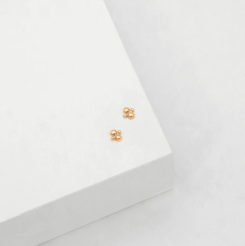 Cluster Stud Earrings | Rose Gold - Linda Tahija - Coco Blue