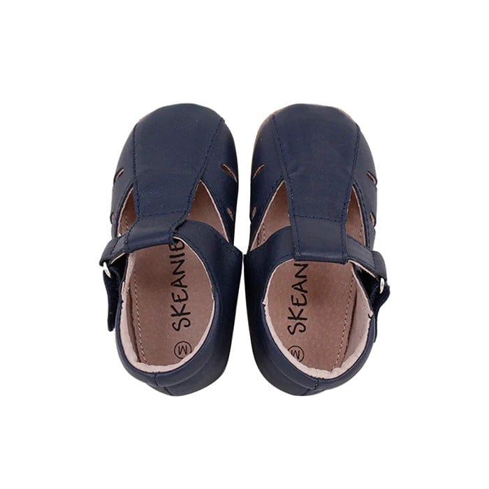 Dakota Pre-Walker Shoes | Navy Leather - Skeanie - Coco Blue
