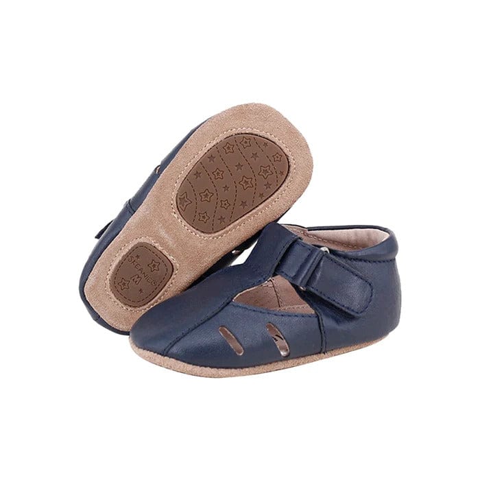 Dakota Pre-Walker Shoes | Navy Leather - Skeanie - Coco Blue
