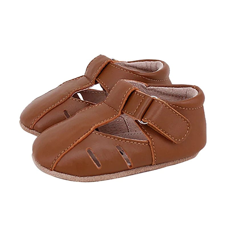 Dakota Pre-Walker Shoes | Tan Leather - Skeanie - Coco Blue