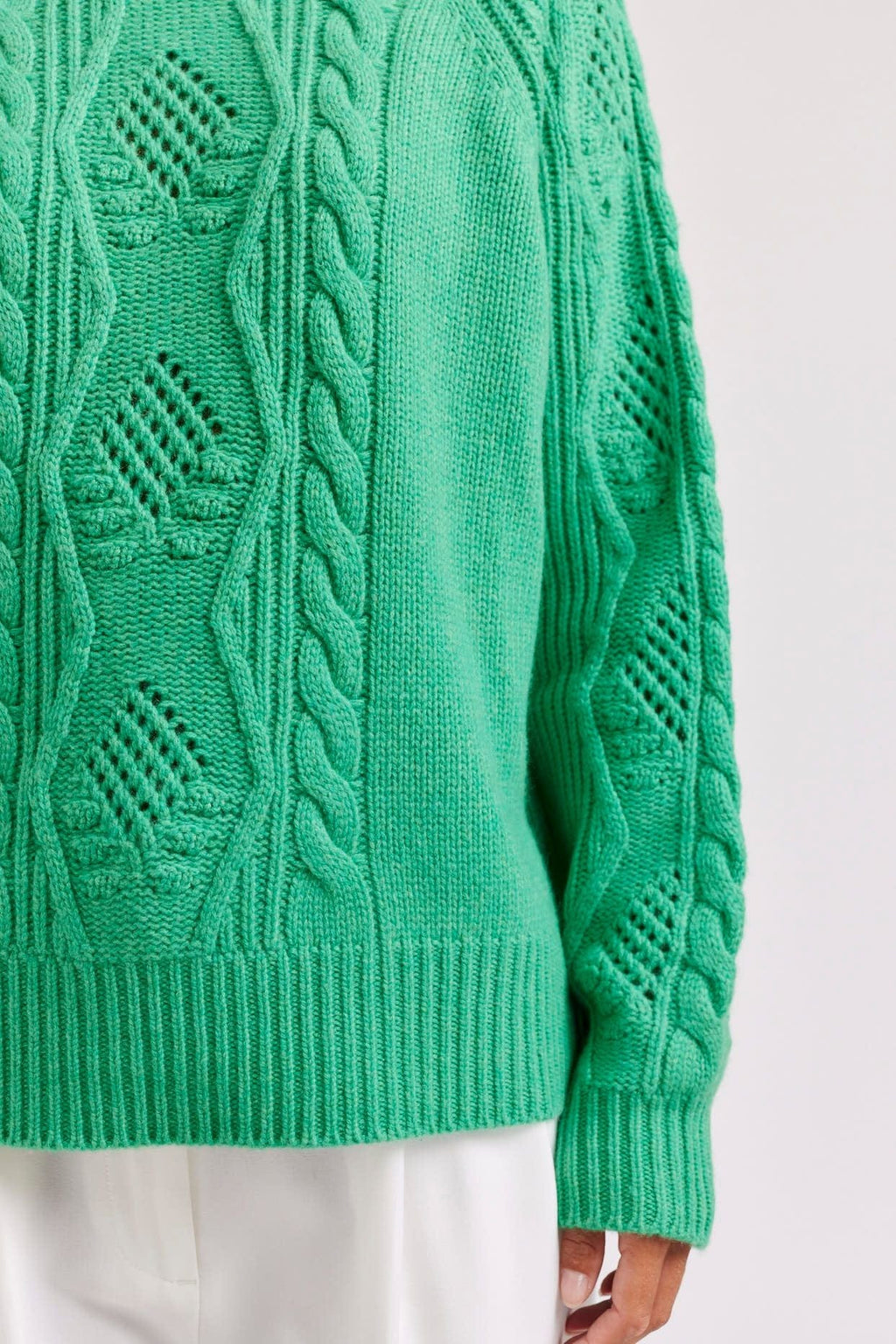 Dealia Polo Jumper | Pine Green - Coco Blue - Coco Blue