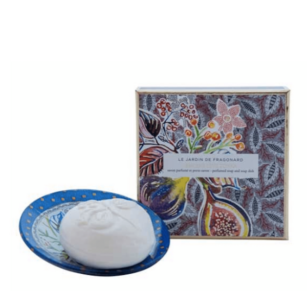 Encens Feve Tonka Soap & Dish Set - FRAGONARD - Coco Blue