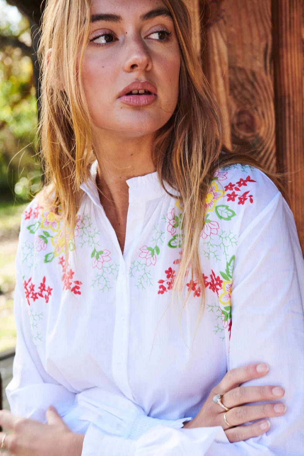 Esme Shirt | White - Kireina - Coco Blue