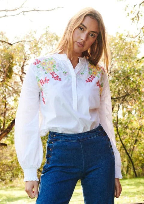 Esme Shirt | White - Kireina - Coco Blue
