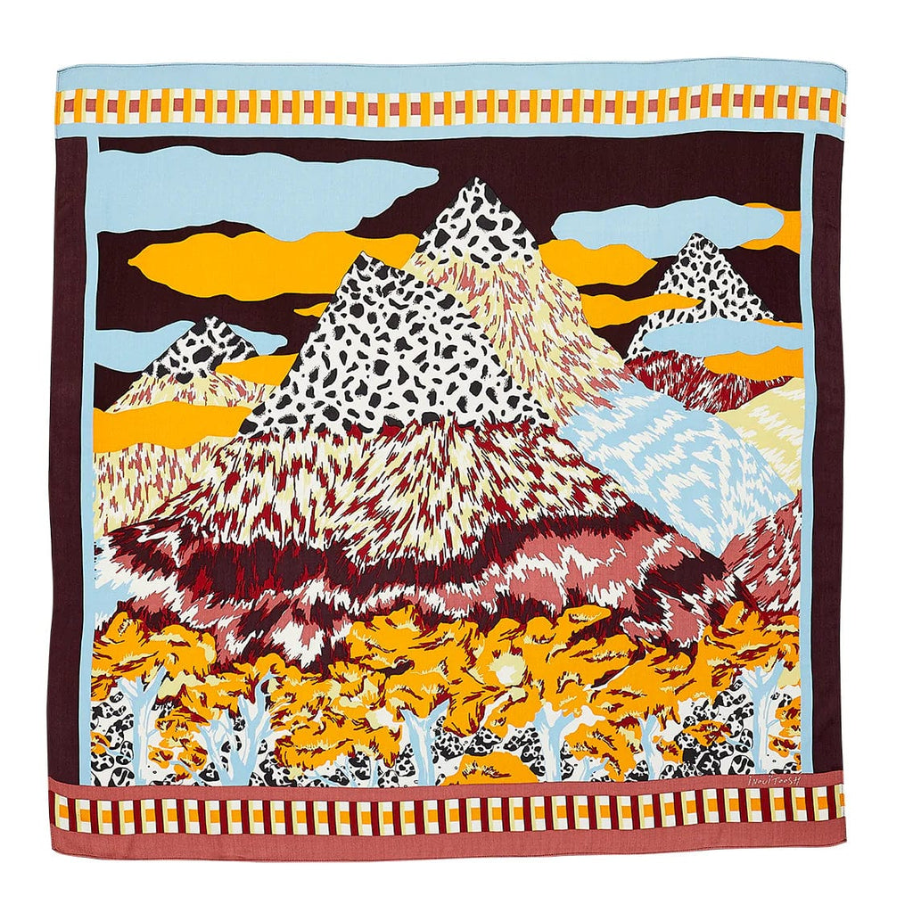 Etna Silk Scarf | Yellow - Inouitoosh - Coco Blue