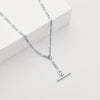 Figaro T-Bar Necklace | Silver - Linda Tahija - Coco Blue