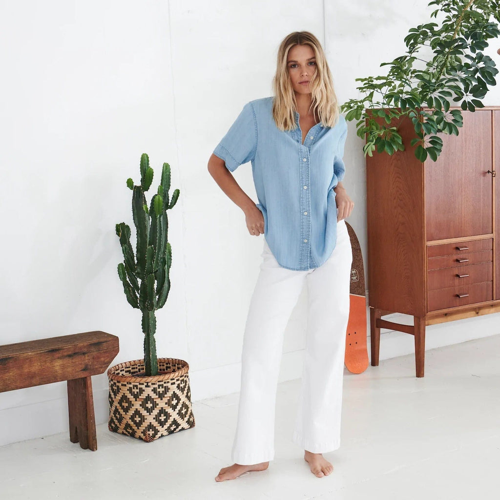 Freya Jeans | White - Kireina - Coco Blue