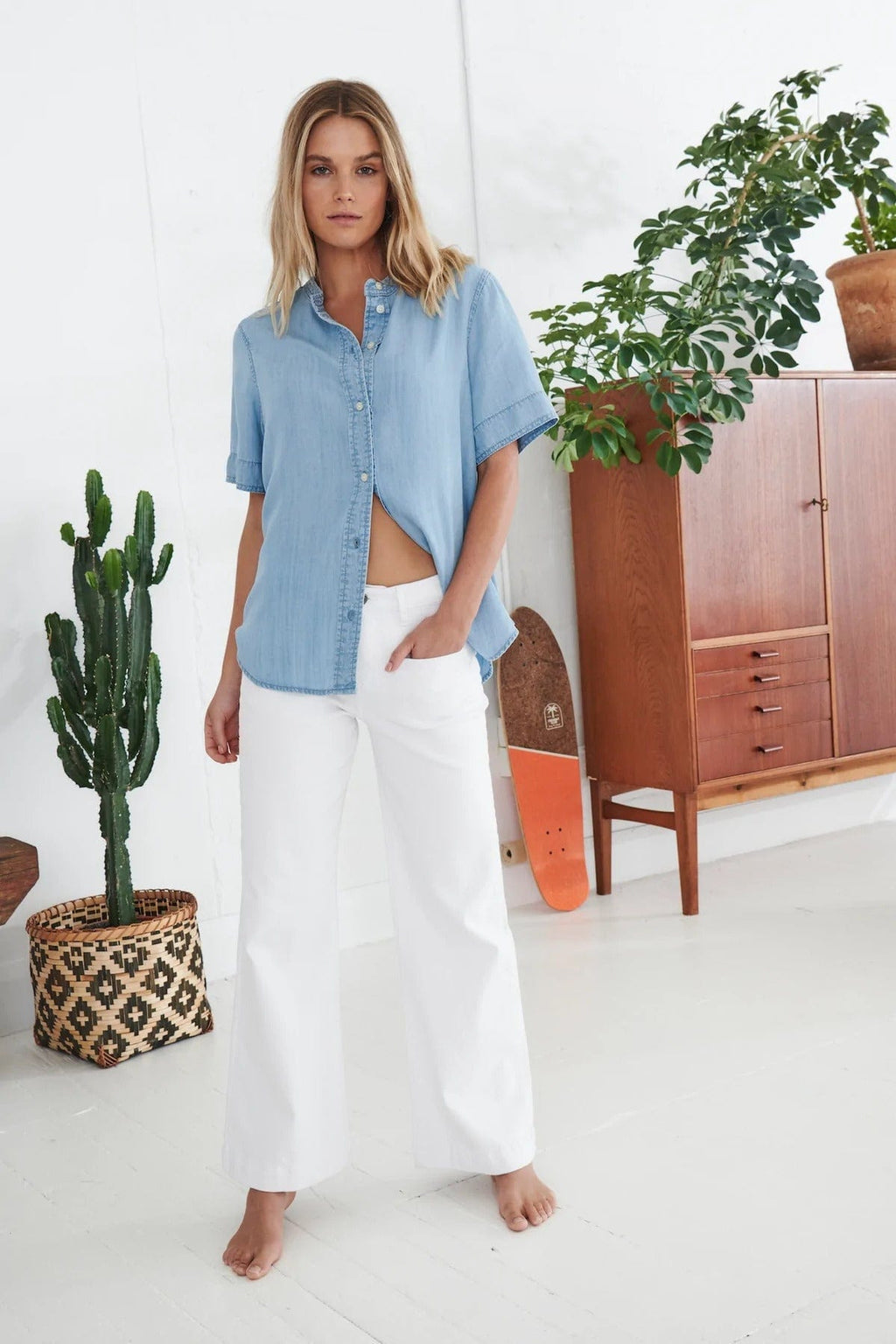 Freya Jeans | White - Kireina - Coco Blue
