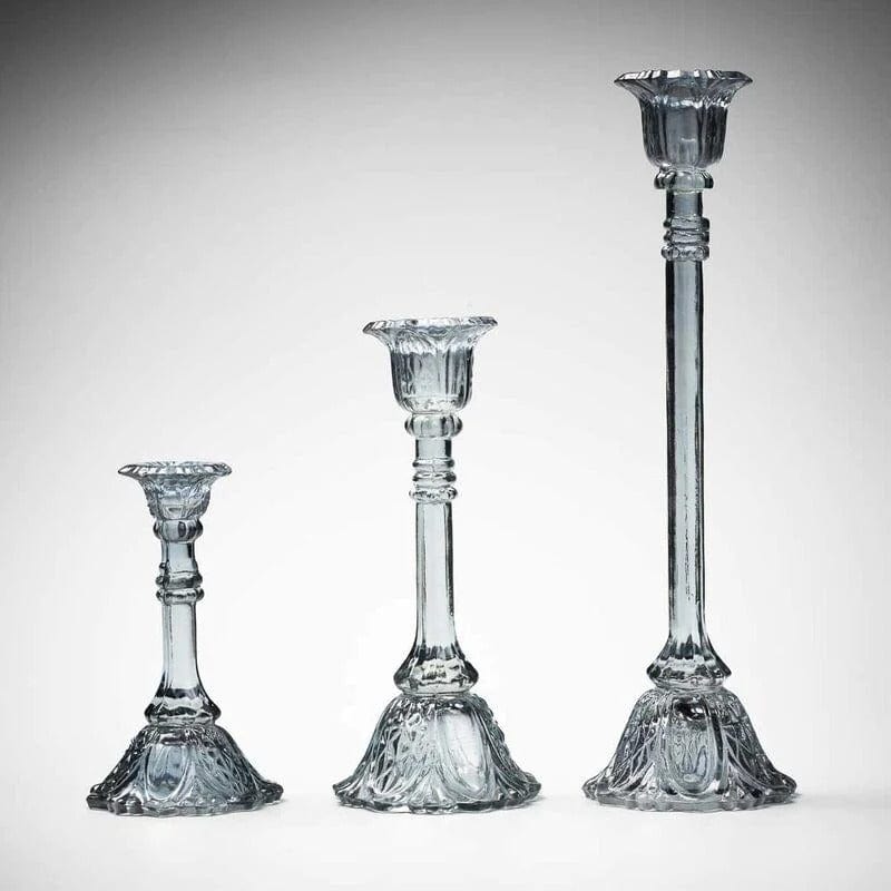 Glass Candle Holder | Smoke | 3 Sizes - Eadie - Coco Blue