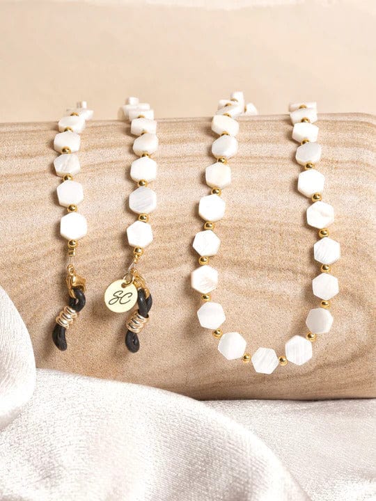 Glasses Chain | Maya Hexagons - Sunny Cords - Coco Blue