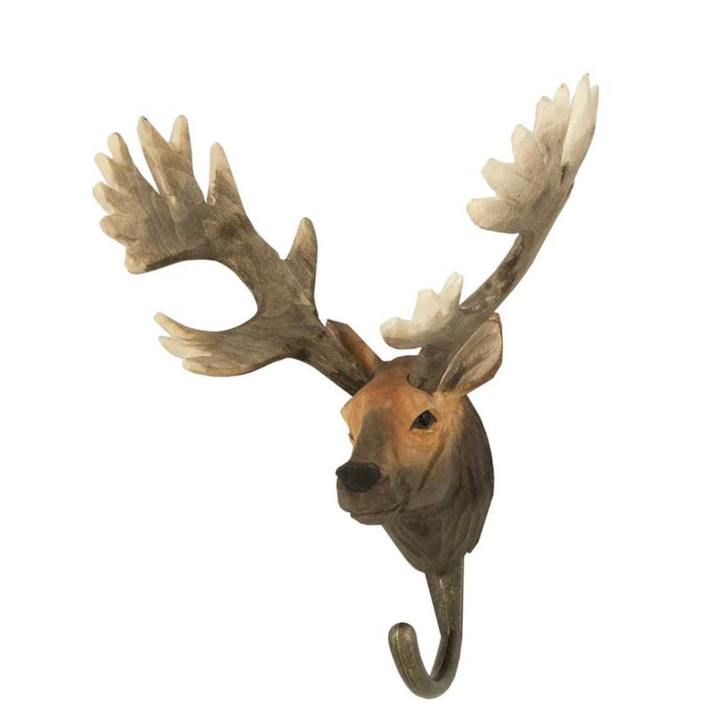 Hand Carved Animal Hooks - Wildlife Garden - Coco Blue