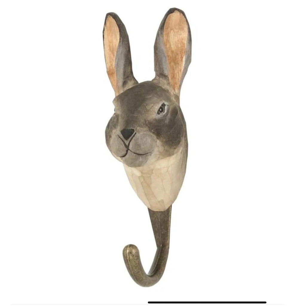 Hand Carved Animal Hooks - Wildlife Garden - Coco Blue
