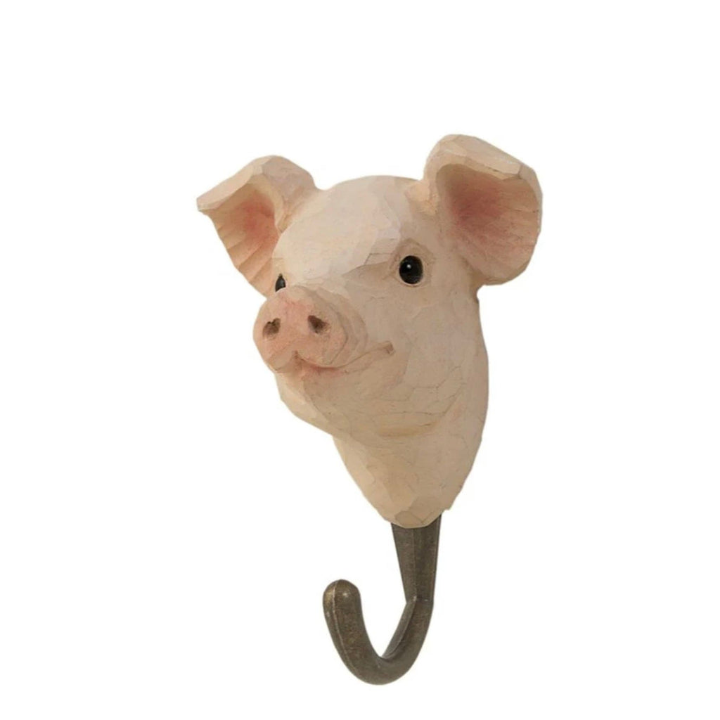 Hand Carved Animal Hooks - Wildlife Garden - Coco Blue
