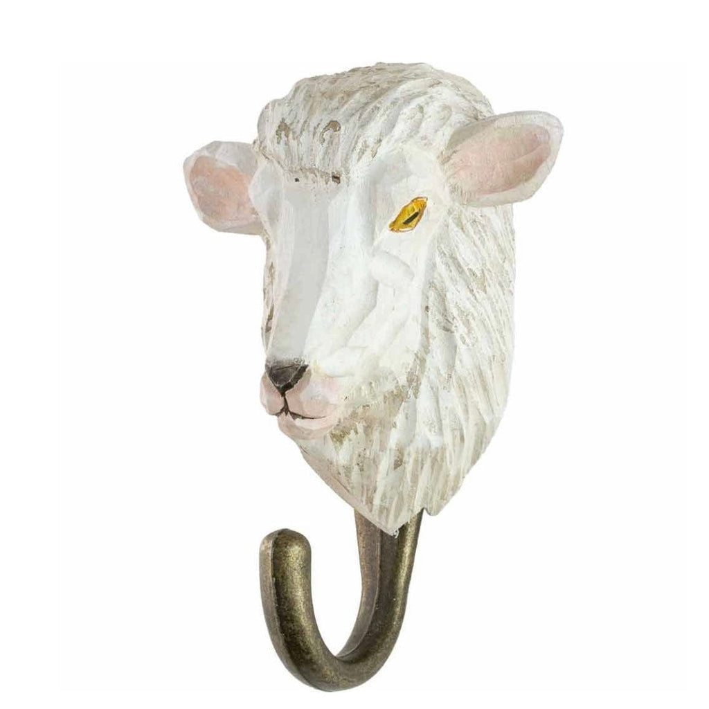 Hand Carved Animal Hooks - Wildlife Garden - Coco Blue